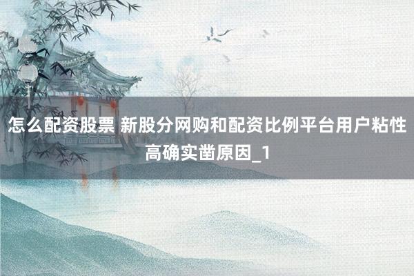 怎么配资股票 新股分网购和配资比例平台用户粘性高确实凿原因_1